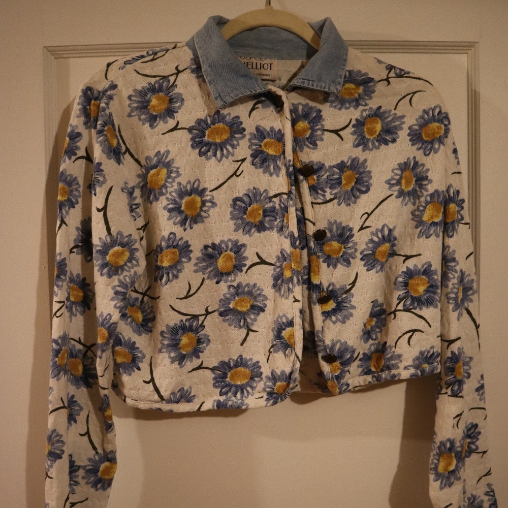 Vintage cropped button up